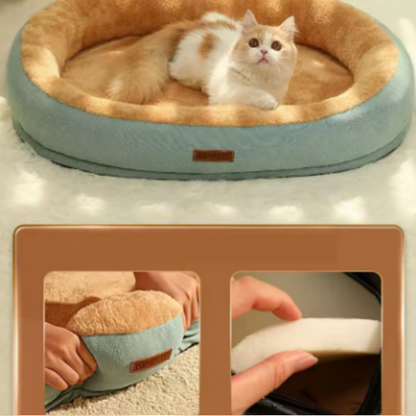 n cocon de douceur – Lit en peluche haut confort, parfait pour chiots, chats et animaux de petite à moyenne taille